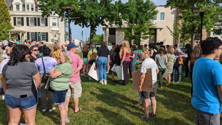 Peaceful Bucks County Protest Reflects Split Opinions on Trump’s Policies