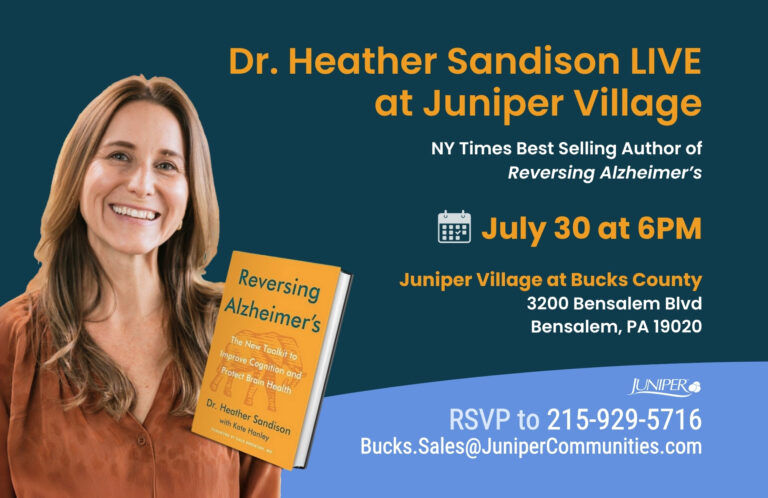Dr. Heather Sandison to Speak and Sign Books at Juniper Village