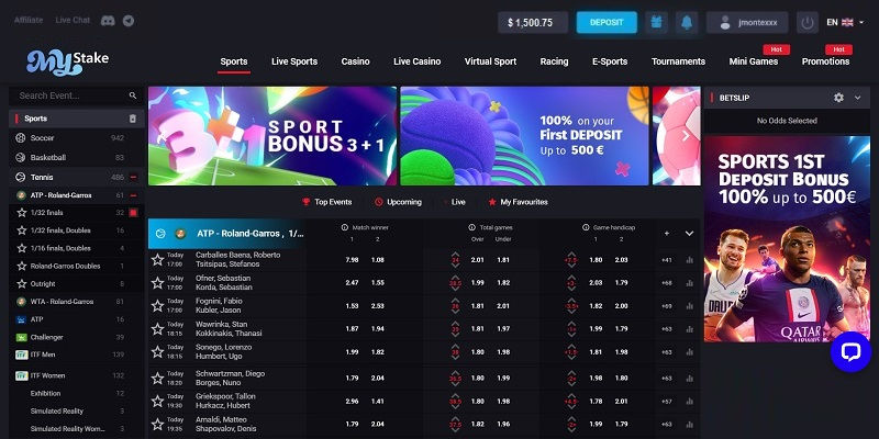 MyStake Sports Tennis EU