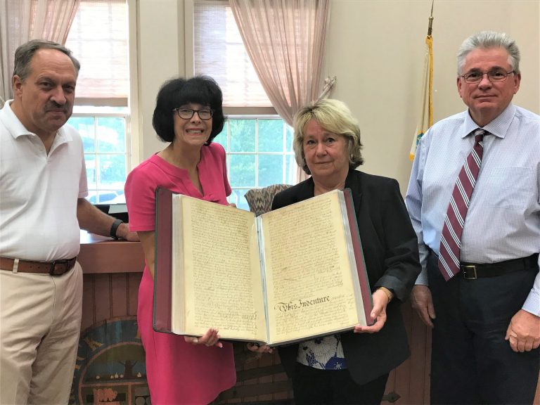 Three historic deed books dedicated