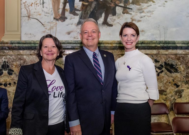 Warren joined by Newtown’s Christine Edmonds to increase awareness for pancreatic cancer