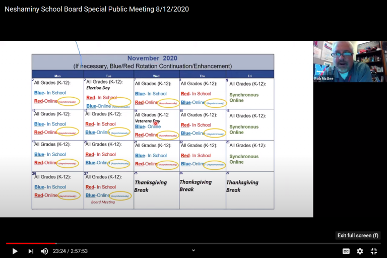 Neshaminy board votes for online start