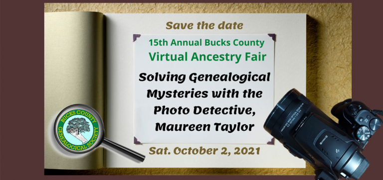 Bucks County Ancestry Fair is Oct. 2 via Zoom