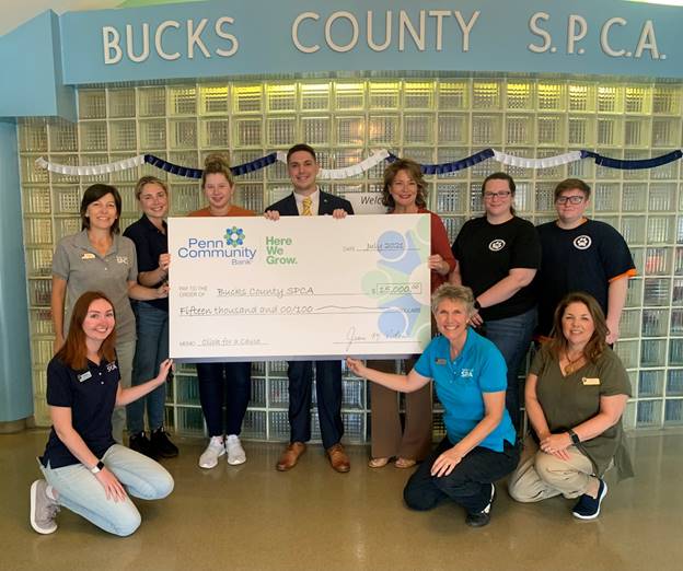 Bucks SPCA receives $15,000 through Penn Community Bank ‘Click for a Cause’ contest