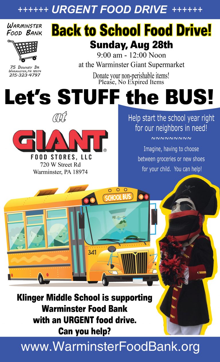 Klinger Middle School to help ‘Stuff the Bus’ on Aug. 28