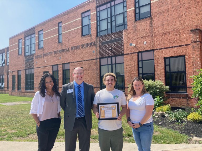 TMA Bucks Foundation Scholarship presented to Bucks County Technical High School student