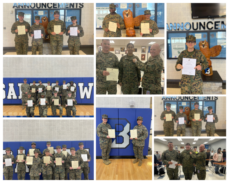 Bensalem High School Marine Corps JROTC promotions