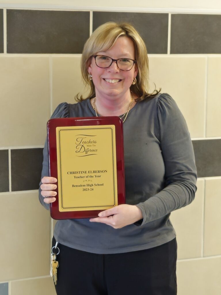 Christine Elberson is Bensalem High School’s Teacher of the Year