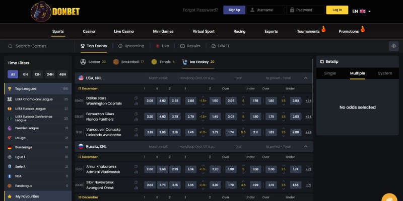 Donbet Sports EU NHL