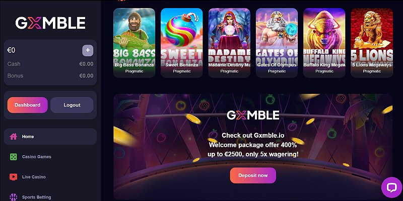 Gxmble Casino EU - Bonus