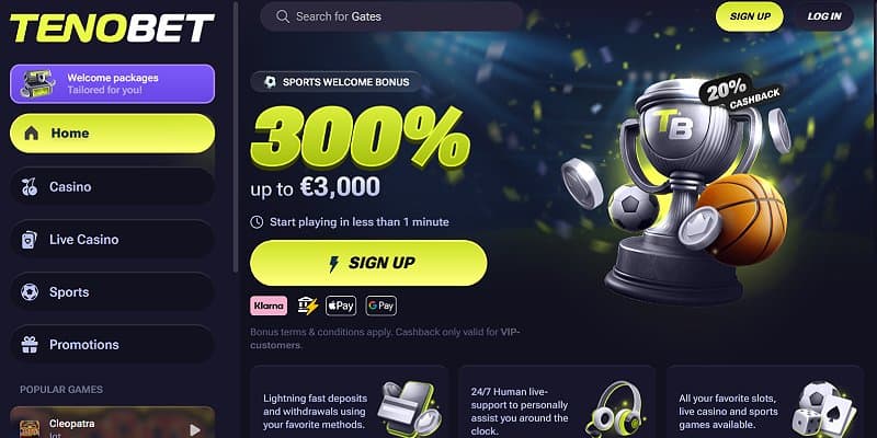 Tenobet Sports EU - Bonus