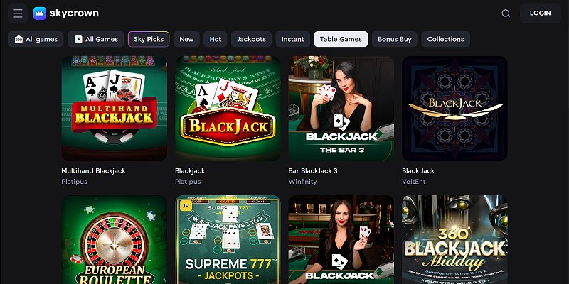 Skycrown Casino AU - Blackjack