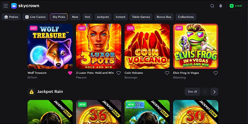 Skycrown PayID pokies site review